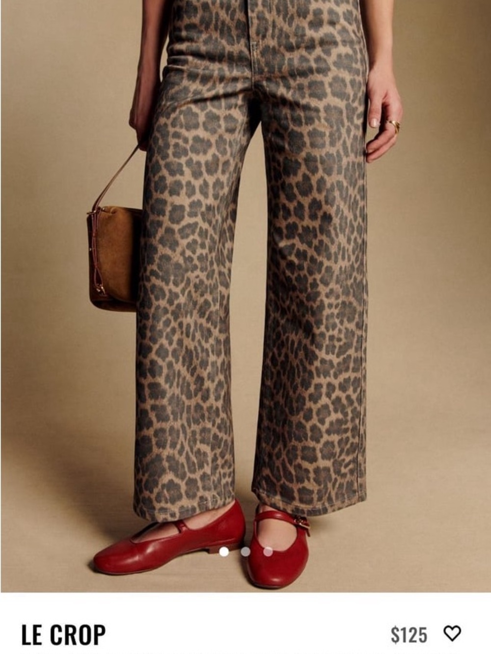 Wide Leg Leopard Print Pants Sezane